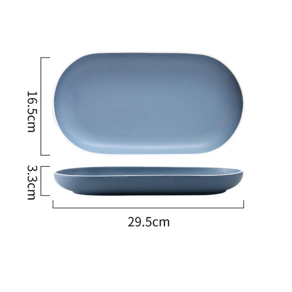 Stoneware Tray - Ceramic platter, serving platter, fruit platter | Plates for dining table & home decor