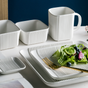 Square Dinner Set White