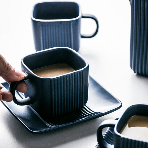 Ceramic Tea Set Blue - Tea cup set, tea set, teapot set | Tea set for Dining Table & Home Decor