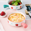 Fruit Printed Bowl - Ceramic bowl, salad bowls, snack bowls, bowl with handle | Bowls for dining table & home decor