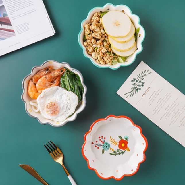 Bloom Dish - Bowl, ceramic bowl, serving bowls, noodle bowl, salad bowls, baking bowls | Bowls for dining table & home decor