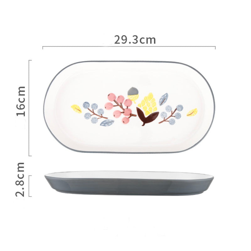 Bloom Tray - Ceramic platter, serving platter, fruit platter | Plates for dining table & home decor
