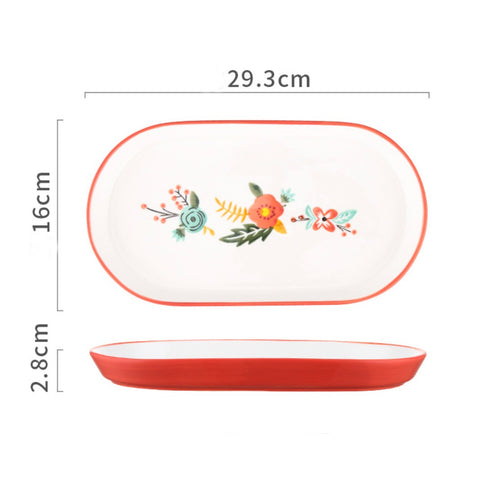 Bloom Tray - Ceramic platter, serving platter, fruit platter | Plates for dining table & home decor