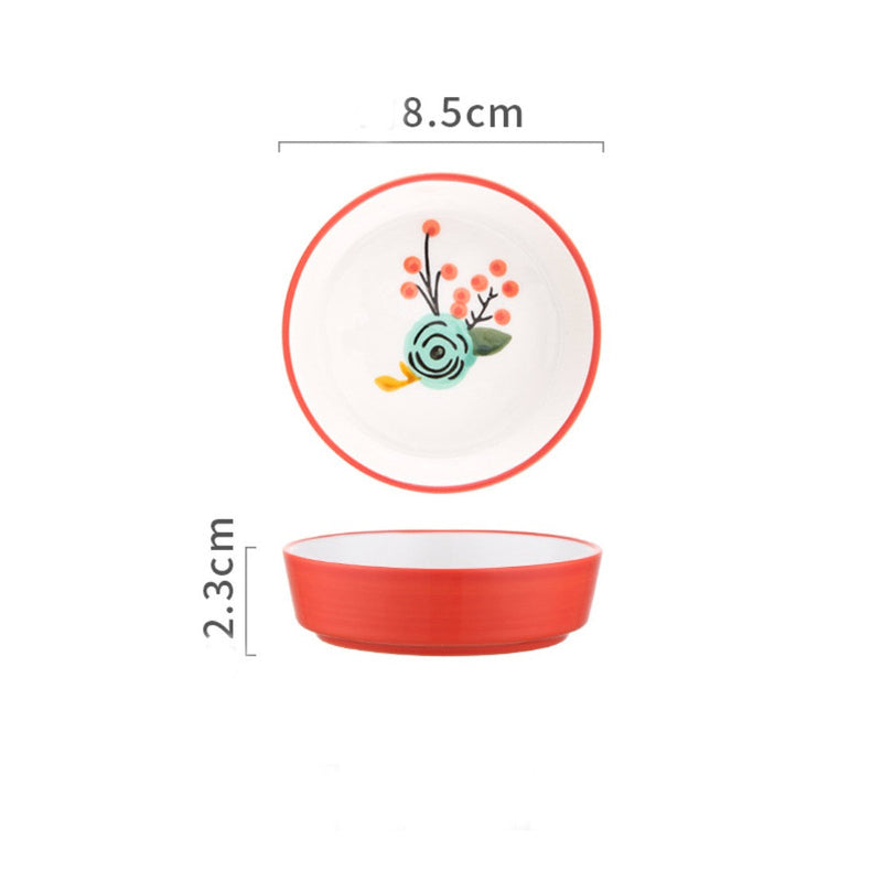 Bloom Dessert Plate Red - Serving plate, small plate, snacks plates | Plates for dining table & home decor