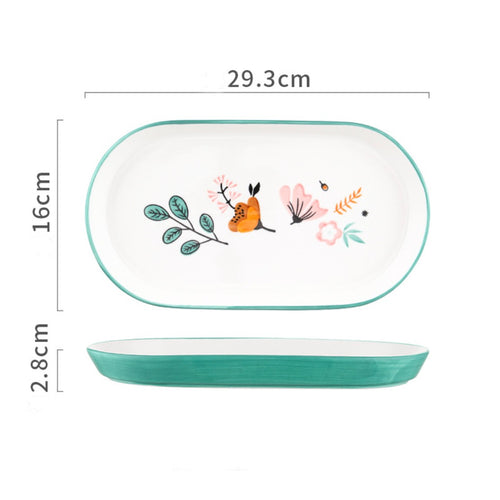 Bloom Tray - Ceramic platter, serving platter, fruit platter | Plates for dining table & home decor