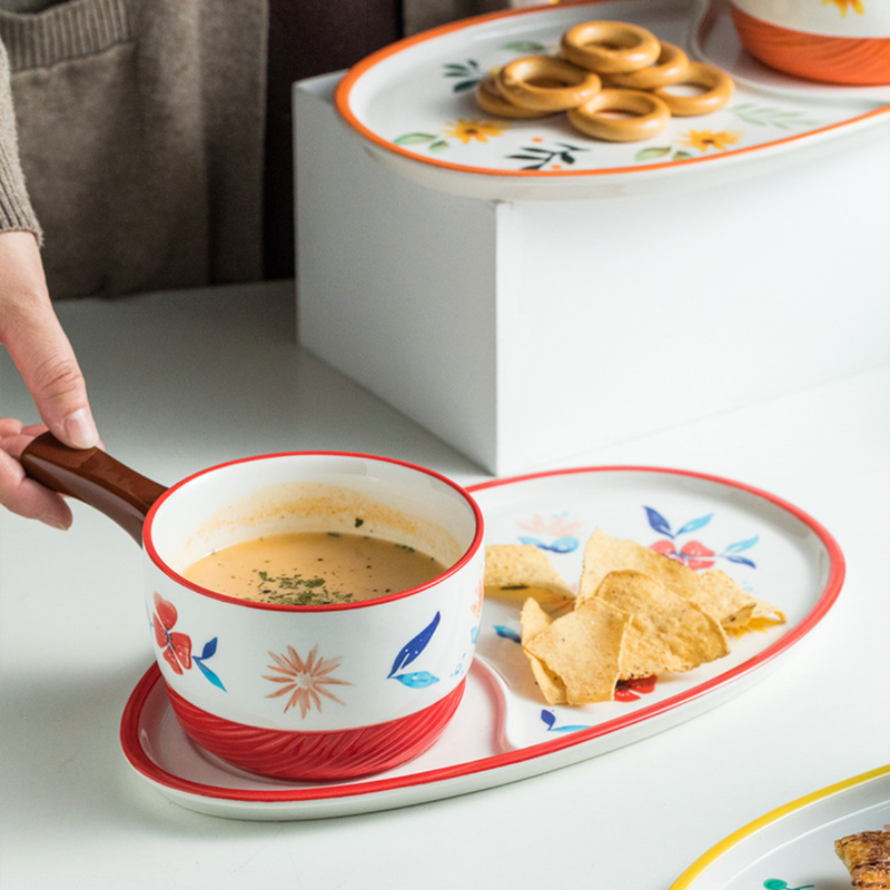 Pot and Tray Set - Soup bowl, serving bowl set, noodle bowl, plates and bowls | Bowls for dining table & home decor