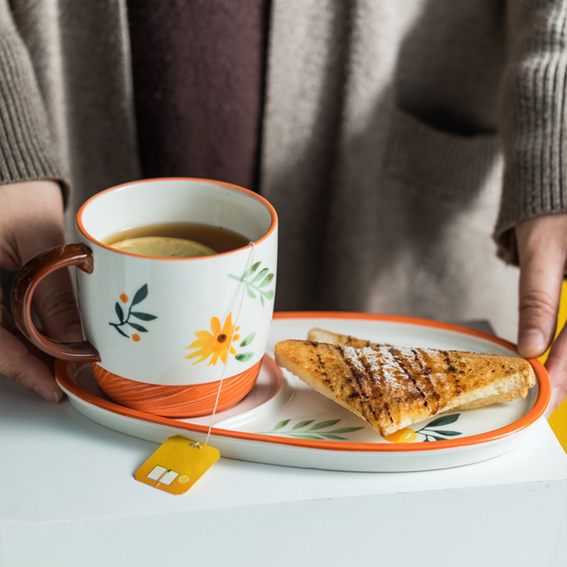 Cup And Plate Set- Tea cup, coffee cup, cup for tea | Cups and Mugs for Office Table & Home Decoration