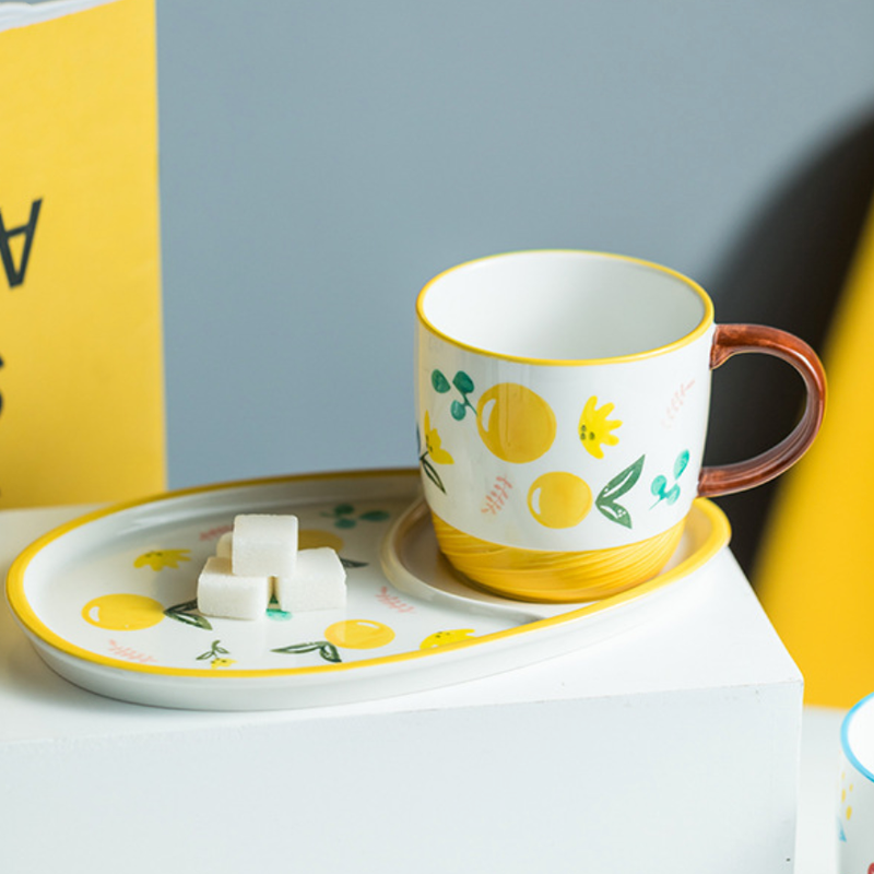 Cup And Plate Set- Tea cup, coffee cup, cup for tea | Cups and Mugs for Office Table & Home Decoration