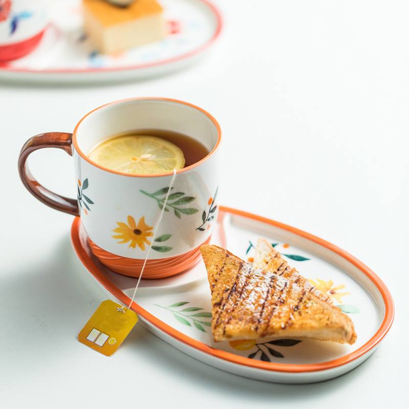 Cup And Plate Set- Tea cup, coffee cup, cup for tea | Cups and Mugs for Office Table & Home Decoration