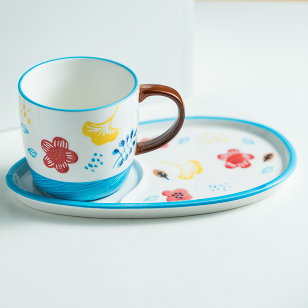 Cup And Plate Set- Tea cup, coffee cup, cup for tea | Cups and Mugs for Office Table & Home Decoration