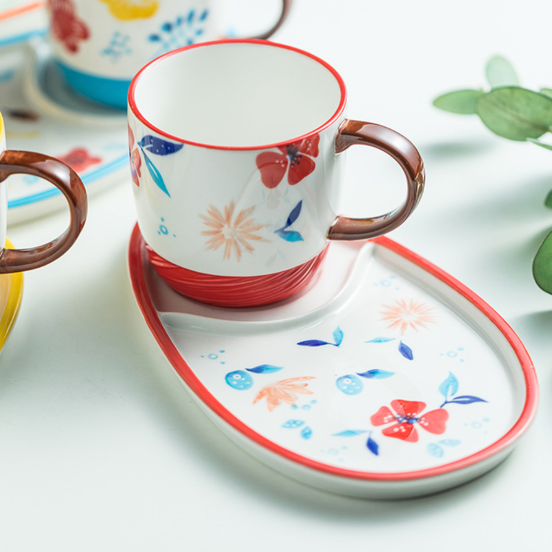 Cup And Plate Set- Tea cup, coffee cup, cup for tea | Cups and Mugs for Office Table & Home Decoration