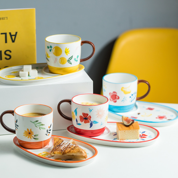 Cup And Plate Set- Tea cup, coffee cup, cup for tea | Cups and Mugs for Office Table & Home Decoration