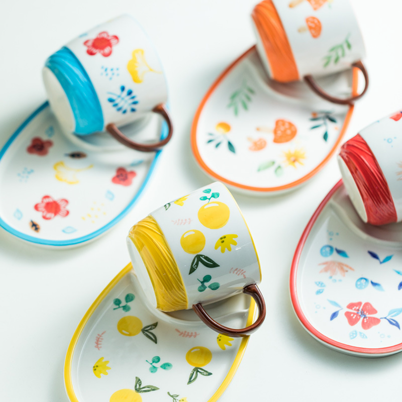 Cup And Plate Set- Tea cup, coffee cup, cup for tea | Cups and Mugs for Office Table & Home Decoration