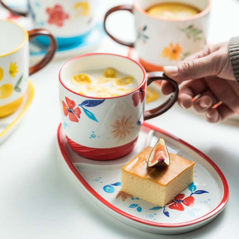 Cup And Plate Set- Tea cup, coffee cup, cup for tea | Cups and Mugs for Office Table & Home Decoration