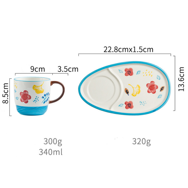 Cup And Plate Set- Tea cup, coffee cup, cup for tea | Cups and Mugs for Office Table & Home Decoration