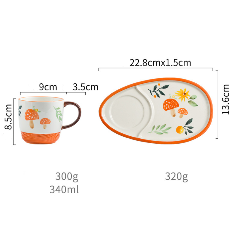 Cup And Plate Set- Tea cup, coffee cup, cup for tea | Cups and Mugs for Office Table & Home Decoration