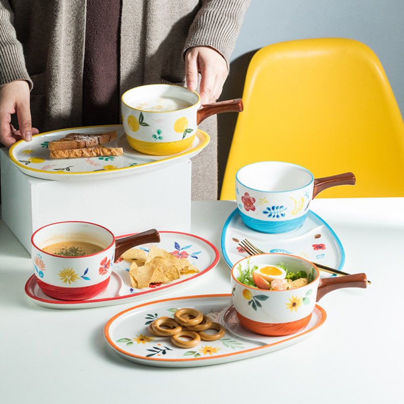 Pot and Tray Set - Soup bowl, serving bowl set, noodle bowl, plates and bowls | Bowls for dining table & home decor