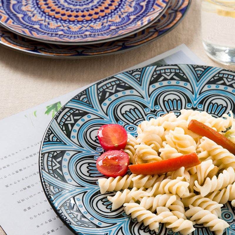 Mandala Dinner Plate - Serving plate, lunch plate, ceramic dinner plates| Plates for dining table & home decor