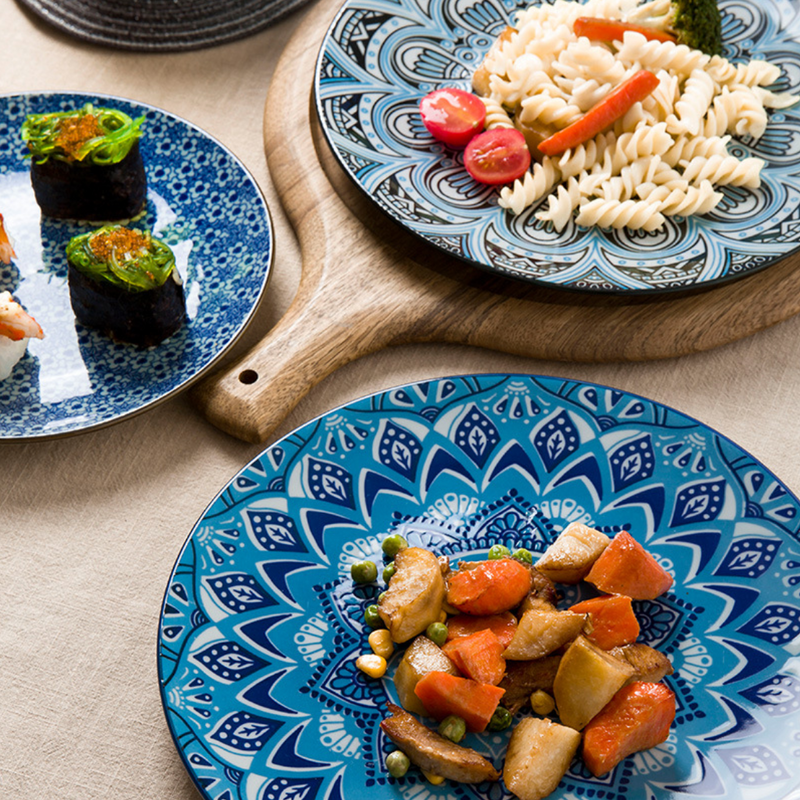 Mandala Dinner Plate - Serving plate, lunch plate, ceramic dinner plates| Plates for dining table & home decor