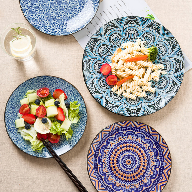 Mandala Dinner Plate - Serving plate, lunch plate, ceramic dinner plates| Plates for dining table & home decor