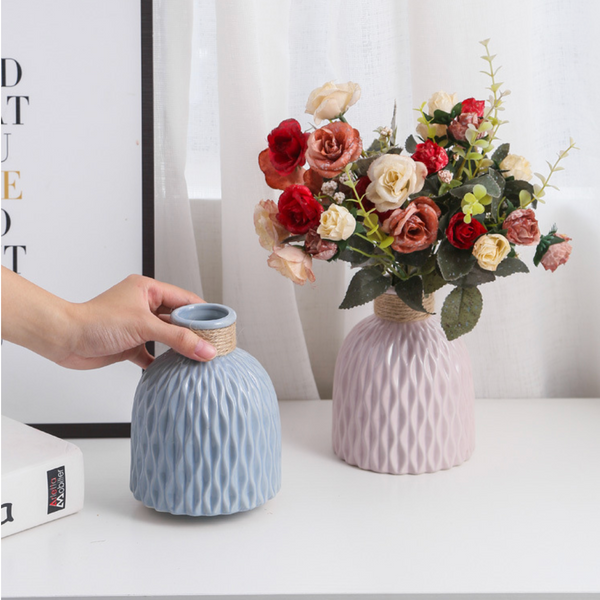 Ceramic Flower Pot - Flower vase for home decor, office and gifting | Room decoration items