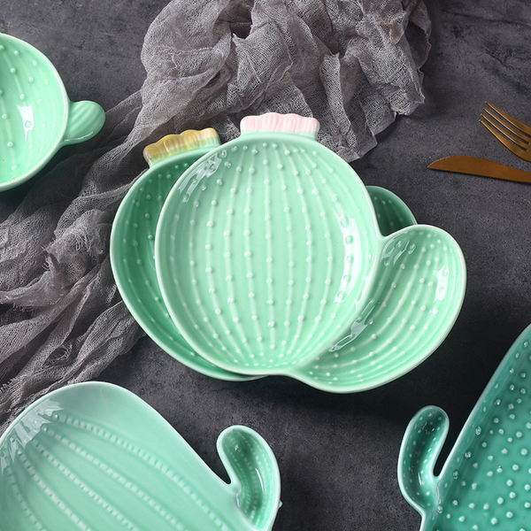 Ceramic Cactus - Ceramic platter, serving platter, fruit platter | Plates for dining table & home decor