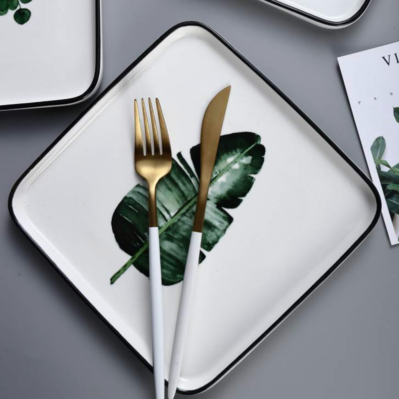 Leaves Plate - Serving plate, snack plate, dessert plate | Plates for dining & home decor