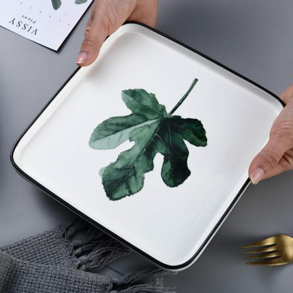Leaves Plate - Serving plate, snack plate, dessert plate | Plates for dining & home decor