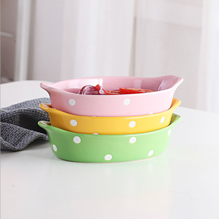 Polka Dots Dish 400 ml - Baking Dish