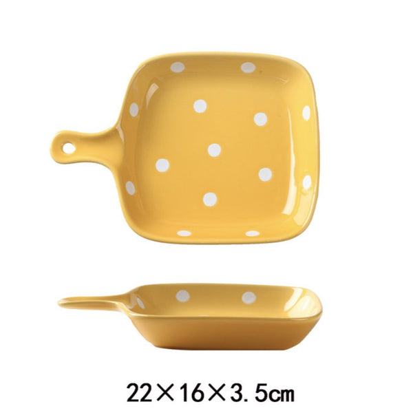 Dots Baking Plates 300 ml - Ceramic platter, serving platter, fruit platter | Plates for dining table & home decor
