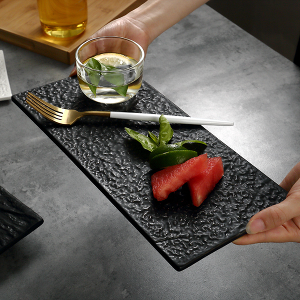 Textured Sizzler Platter - Ceramic platter, serving platter, fruit platter | Plates for dining table & home decor