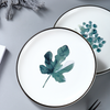 Side Plate With Leaf Motif - Serving plate, snack plate, dessert plate | Plates for dining & home decor