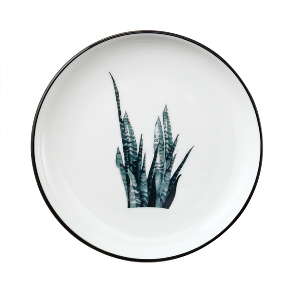 Side Plate With Leaf Motif - Serving plate, snack plate, dessert plate | Plates for dining & home decor