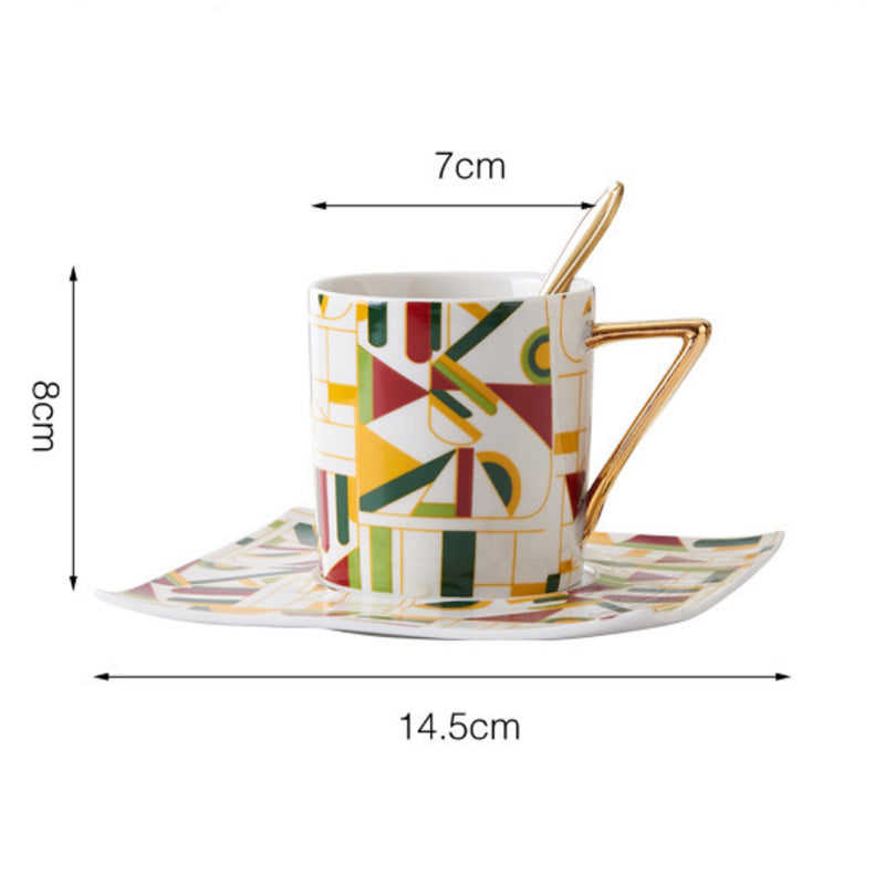 Mosaic Cup Set- Tea cup, coffee cup, cup for tea | Cups and Mugs for Office Table & Home Decoration