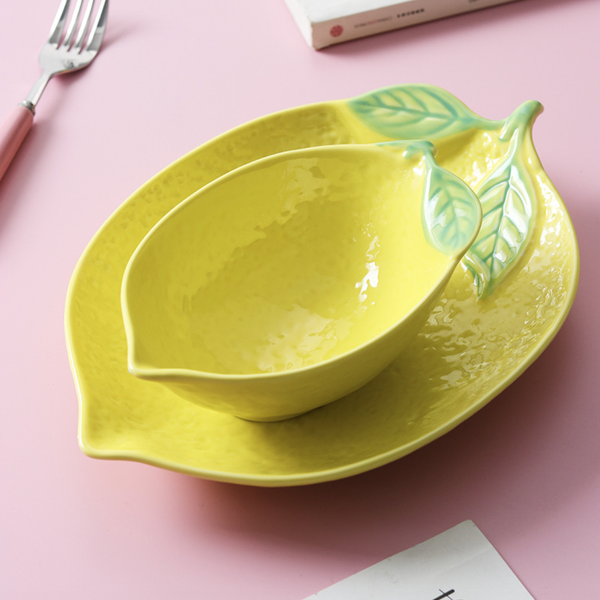 Lemon Plate - Serving plate, snack plate, dessert plate | Plates for dining & home decor