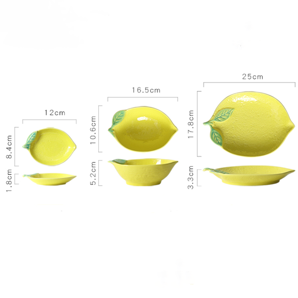 Lemon Plate - Serving plate, snack plate, dessert plate | Plates for dining & home decor