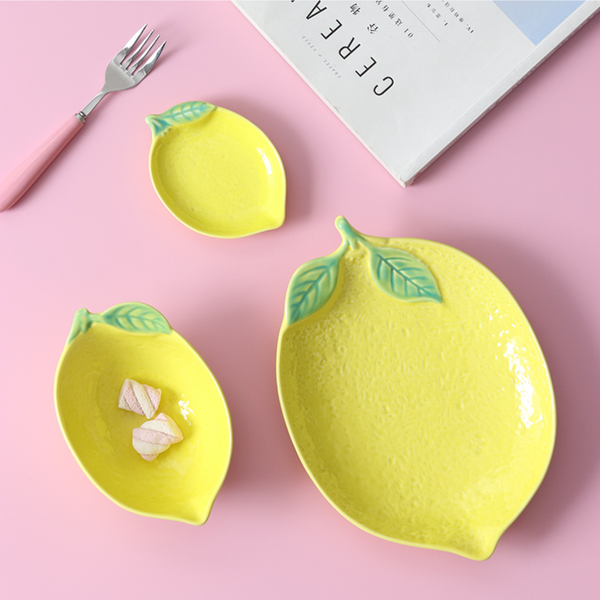 Lemon Plate - Serving plate, snack plate, dessert plate | Plates for dining & home decor