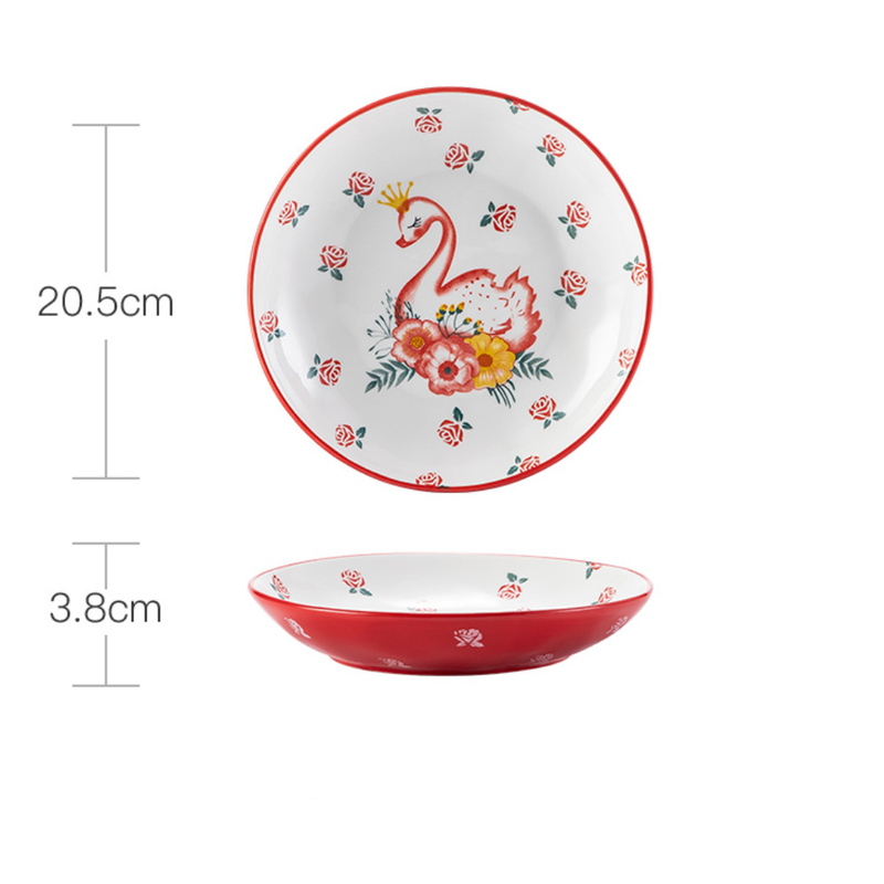 Swan Dinner Plate - Serving plate, snack plate, ceramic dinner plates| Plates for dining table & home decor