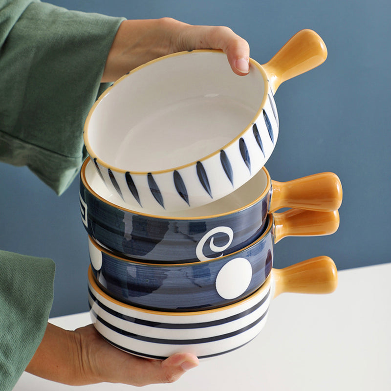 Snack Bowl With Handle Nitori - Ceramic bowl, salad bowls, snack bowls, bowl with handle, oven bowl | Bowls for dining table & home decor