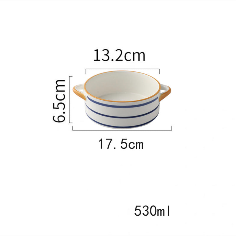Serving Bowl With Handles Nitori Small - Bowl, ceramic bowl, serving bowls, noodle bowl, salad bowls, bowl for snacks, baking bowls, large serving bowl, bowl with handle | Bowls for dining table & home decor