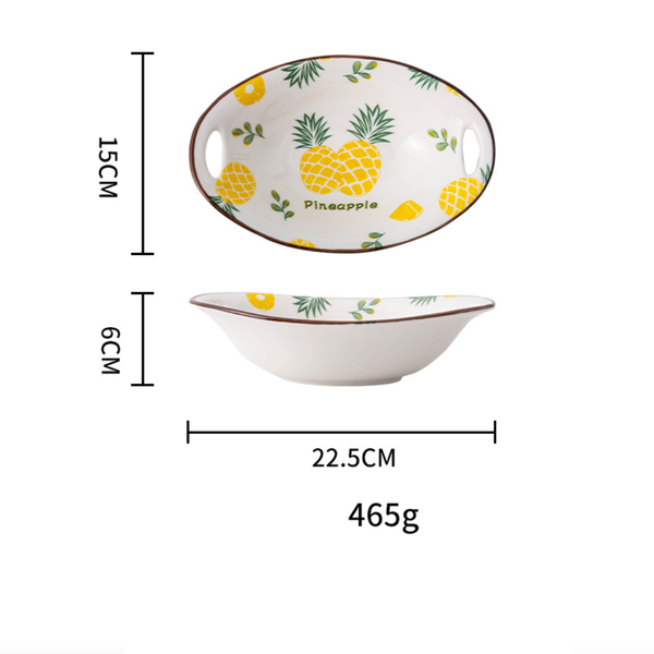 Fruity Bowl - Bowl, ceramic bowl, serving bowls, noodle bowl, salad bowls, bowl for snacks, large serving bowl, bowl with handle | Bowls for dining table & home decor