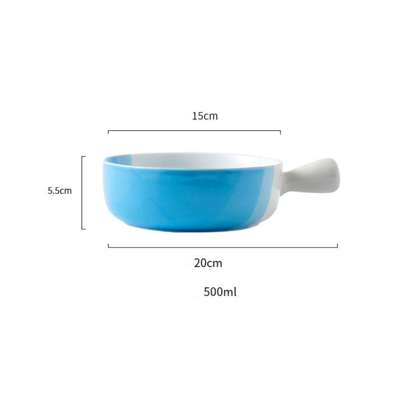 Ombre Bowl with Handle - Ceramic bowl, salad bowls, snack bowls, bowl with handle, oven bowl | Bowls for dining table & home decor