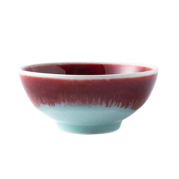 Red And Blue Bowl - Set of 2 200 ml - Bowl,ceramic bowl, snack bowls, curry bowl, popcorn bowls | Bowls for dining table & home decor