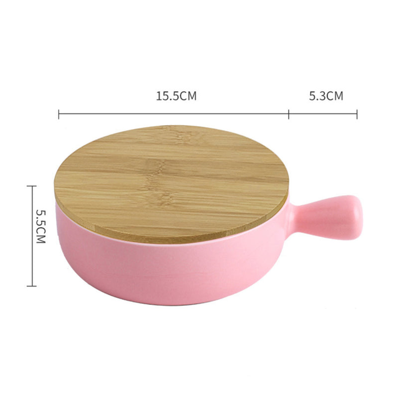 Oven Bowl With Lid - Ceramic bowl, salad bowls, serving bowl with lid, snack bowls, bowl with handle, oven bowl | Bowls for dining table & home decor