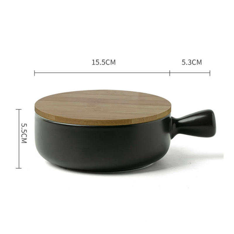 Oven Bowl With Lid - Ceramic bowl, salad bowls, serving bowl with lid, snack bowls, bowl with handle, oven bowl | Bowls for dining table & home decor