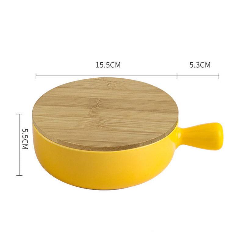 Oven Bowl With Lid - Ceramic bowl, salad bowls, serving bowl with lid, snack bowls, bowl with handle, oven bowl | Bowls for dining table & home decor