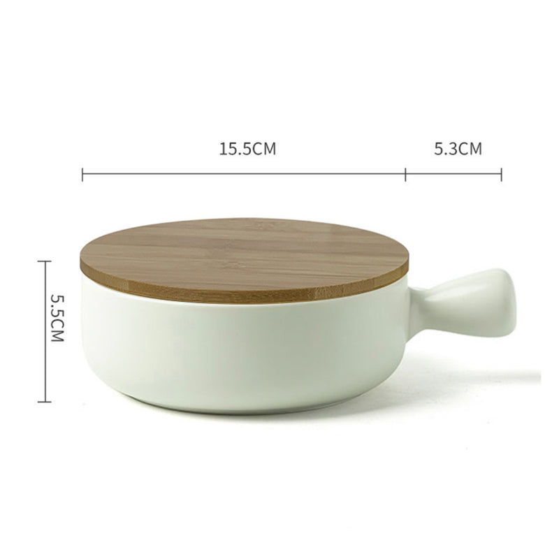 Oven Bowl With Lid - Ceramic bowl, salad bowls, serving bowl with lid, snack bowls, bowl with handle, oven bowl | Bowls for dining table & home decor