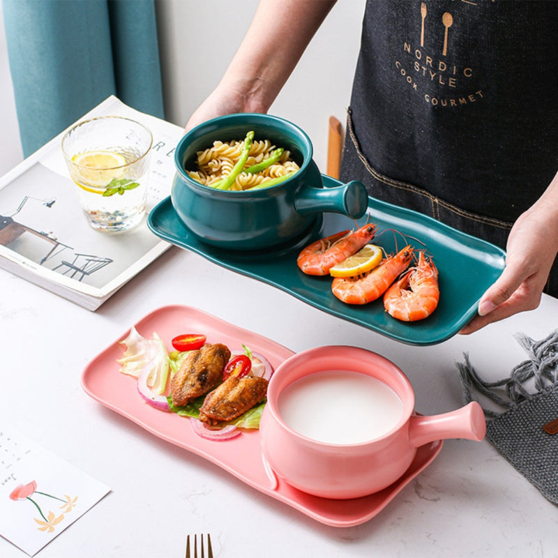 Pot with Tray - Soup bowl, serving bowl set, noodle bowl, plates and bowls | Bowls for dining table & home decor