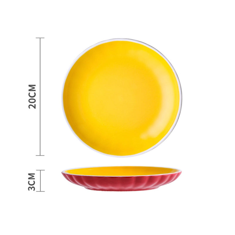 Chrome Snack Plate Blue 7.5 inch - Serving plate, snack plate, dessert plate | Plates for dining & home decor