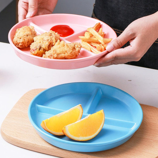 3 Compartment Plate - Serving plate, snack plate, momo plate, plate with compartment | Plates for dining table & home decor